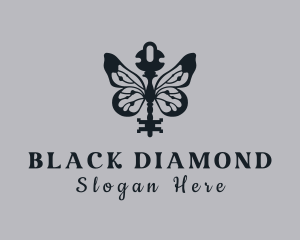 Butterfly Wings Key logo design