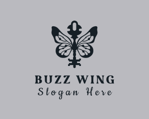 Butterfly Wings Key logo design