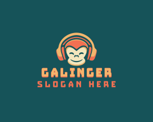 Headphones - Headphones Gaming Monkey logo design
