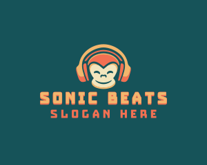 Headphones - Headphones Gaming Monkey logo design