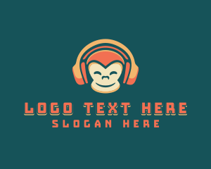 Headphones Gaming Monkey Logo