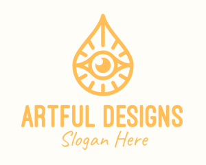 Golden Egyptian Eye logo design