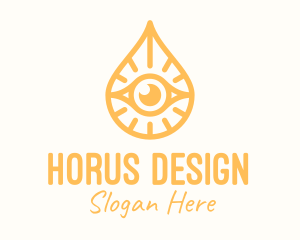 Horus - Golden Egyptian Eye logo design