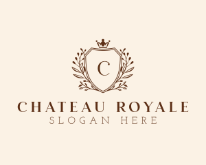 Wreath Royal Shield logo design