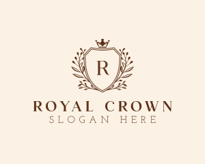 Wreath Royal Shield logo design