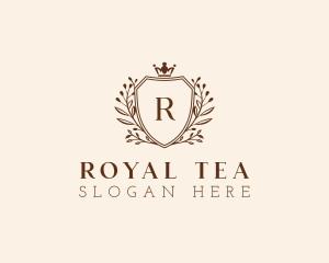 Wreath Royal Shield logo design