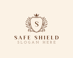 Wreath Royal Shield logo design