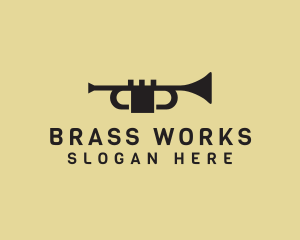 Brass - Music Trumpet Band logo design