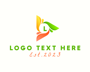 Multicolor - Artistic Triangle Media Player logo design