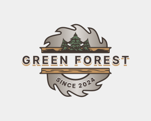 Lumber Wood Saw logo design