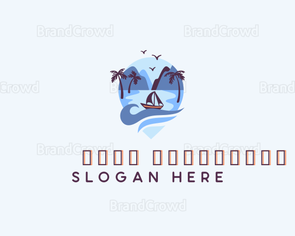 Ocean Boat Travel Vacation Logo