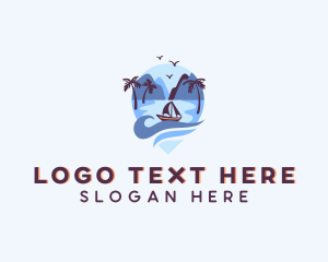 Resort - Ocean Boat Travel Vacation logo design