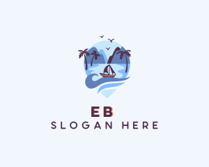 Ocean Boat Travel Vacation Logo