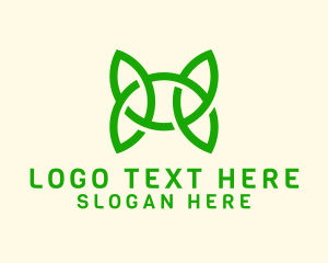 Green Natural Letter H  Logo