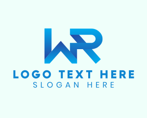 Professional Letter WR Monogram  Logo