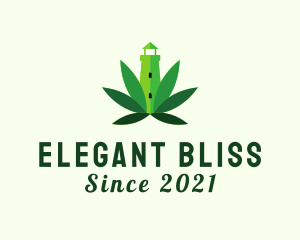 Organic Product - Lighthouse Marijuana  Herb logo design