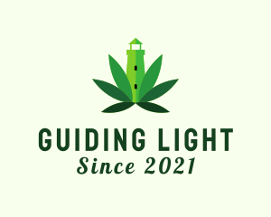 Lighthouse Marijuana  Herb logo design