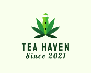 Lighthouse Marijuana  Herb logo design