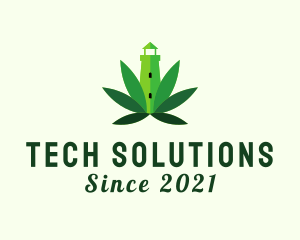 Hemp - Lighthouse Marijuana  Herb logo design