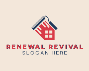 House Window Paint Renovation logo design