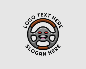 Driving - Auto Steering Wheel logo design