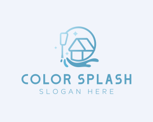 Water Splash Cleaning House logo design