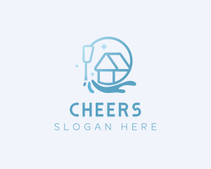 Gradients - Water Splash Cleaning House logo design