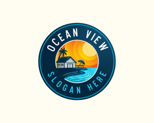 Ocean Beach Resort logo design