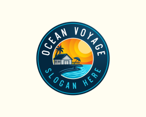 Ocean Beach Resort logo design