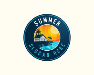 Ocean Beach Resort logo design