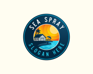 Ocean Beach Resort logo design