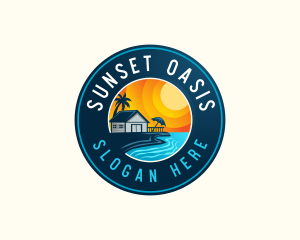 Ocean Beach Resort logo design