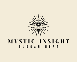 Divination - Ancient Pyramid Eye logo design