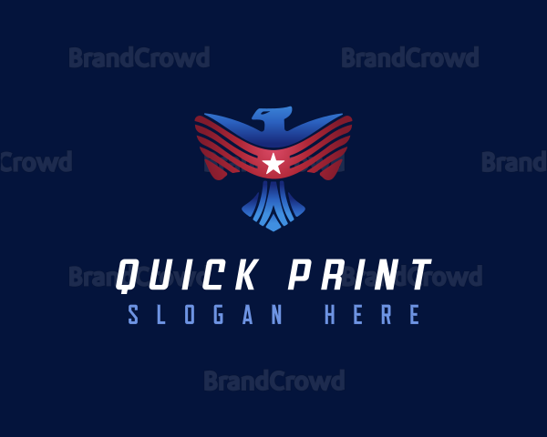 Patriotic American Eagle Logo