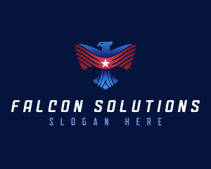 Patriotic American Eagle logo design