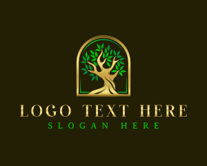 Gardening - Wood Tree Plant logo design