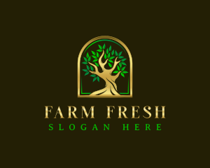 Wood Tree Plant logo design