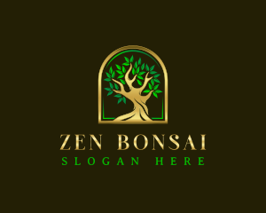 Wood Tree Plant logo design