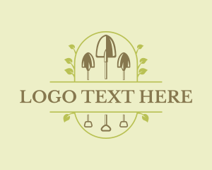 Farming - Shovel Landscaping Garden logo design