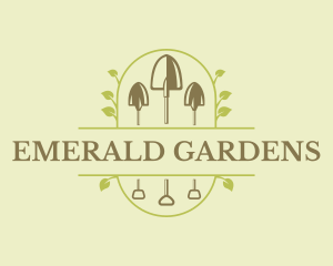 Shovel Landscaping Garden logo design