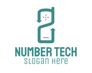 Number - Mobile Number Two logo design