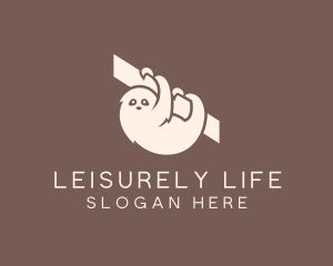 Slow - Sloth Nature Reserve logo design