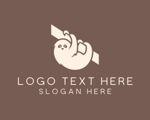 Slow - Sloth Nature Reserve logo design
