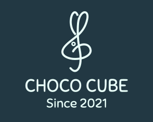 Music - Bunny Treble Clef logo design