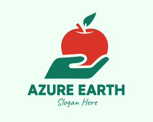 Hand Holding Apple  logo design