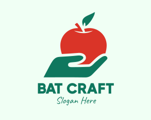 Hand Holding Apple  logo design