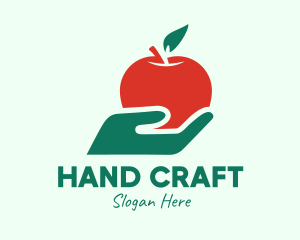 Hand - Hand Holding Apple logo design