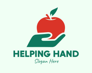 Hand - Hand Holding Apple logo design