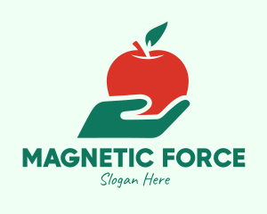 Hand Holding Apple  logo design