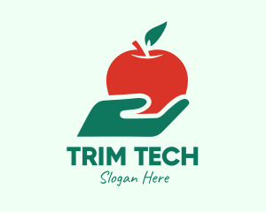 Hand Holding Apple  logo design